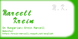 marcell krein business card